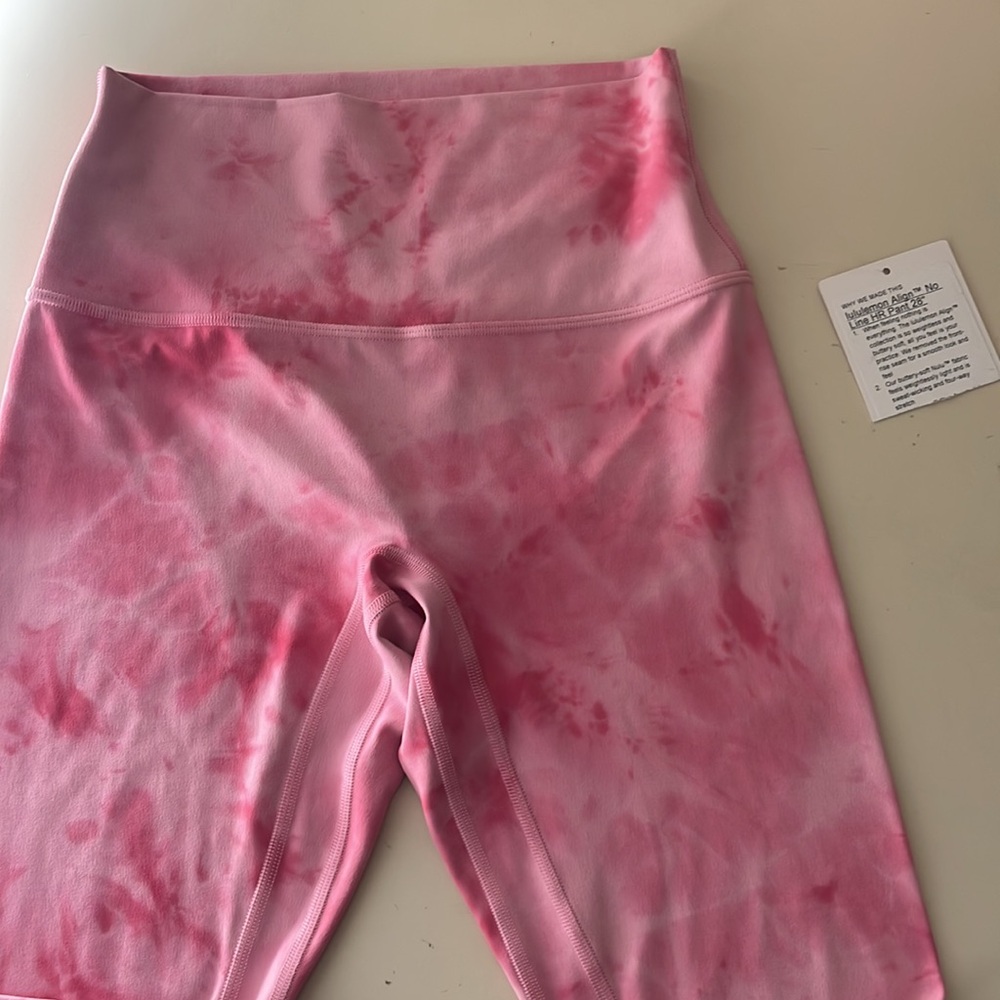 lululemon Align No line 28” leggings smoothie wash strawberry pink size 6 - Picture 3 of 8